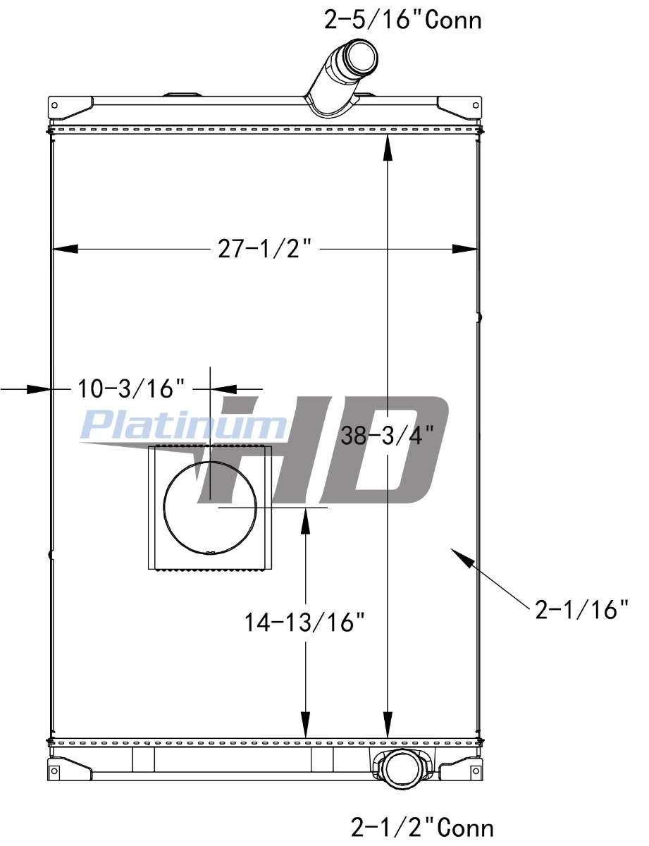 Mack All Aluminum Radiator (Without Framework) (Without Oil Cooler)