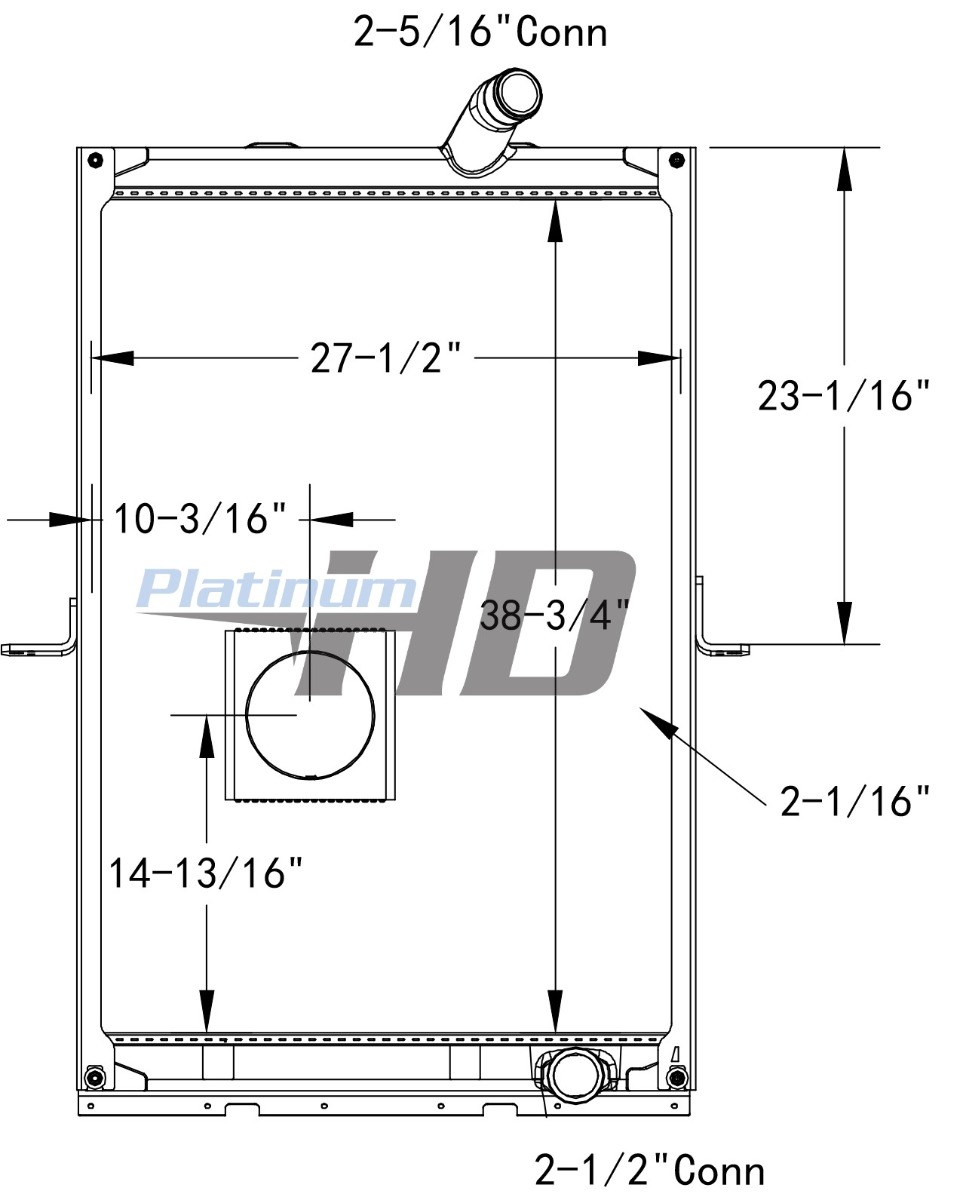 Mack All Aluminum Radiator (With Framework) (Without Oil Cooler)