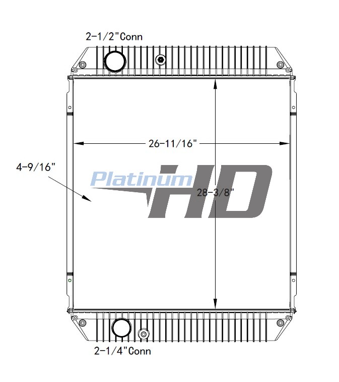 Gillig Bus Plastic / Aluminum Radiator