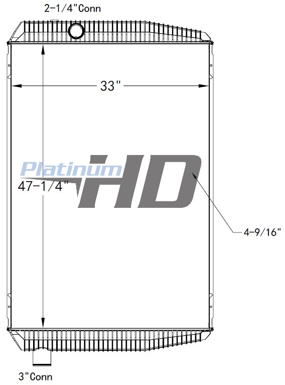 MCI Bus Plastic / Aluminum Radiator