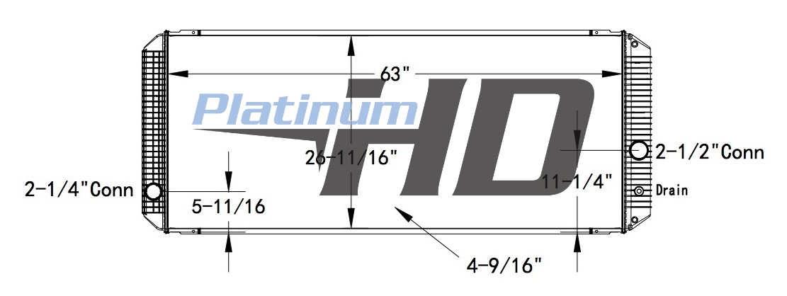 Nova Bus Plastic / Aluminum Radiator