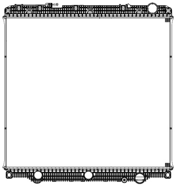 Freightliner Plastic / Aluminum Radiator (Without Oil Cooler) (Premium)