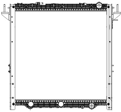 Freightliner Plastic / Aluminum Radiator (Without Oil Cooler) (With Framework) (Premium)