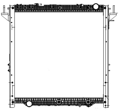 Freightliner Plastic / Aluminum Radiator (With Oil Cooler) (With Framework) (Premium)