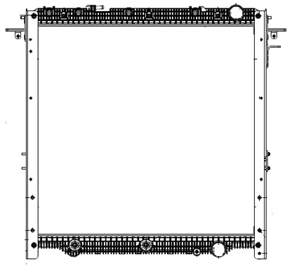 Freightliner Plastic / Aluminum Radiator (With Oil Cooler) (With Framework) (Premium)