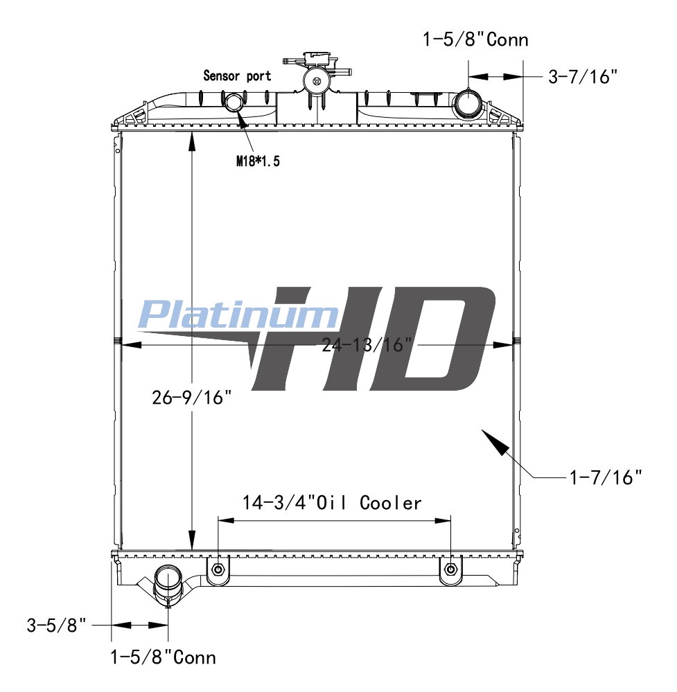 Hino Plastic / Aluminum Radiator