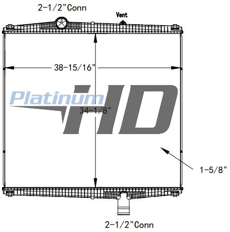 Kenworth-Peterbilt Plastic / Aluminum Radiator