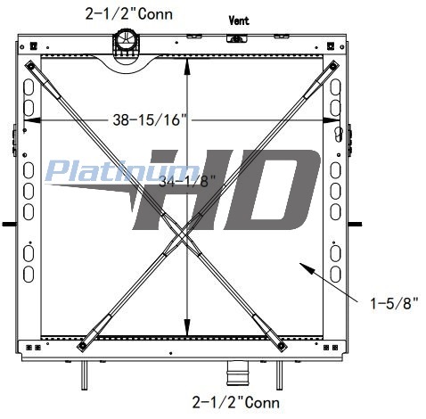 Kenworth-Peterbilt Plastic / Aluminum Radiator (With Framework)