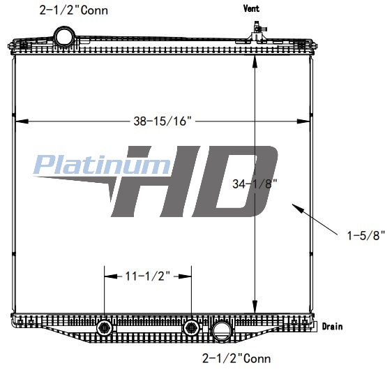 International / Navistar Plastic / Aluminum Radiator