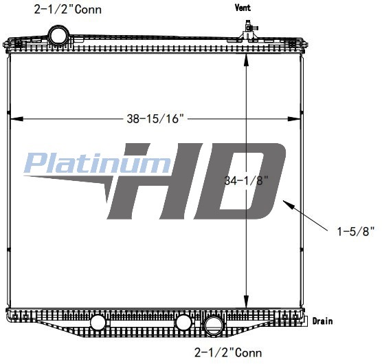 International / Navistar Plastic / Aluminum Radiator