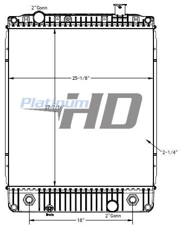 Freightliner Plastic / Aluminum Radiator