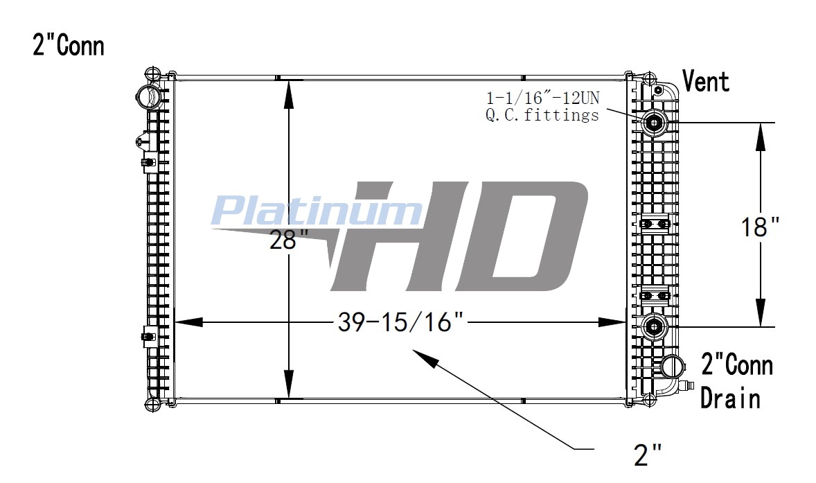 Freightliner Plastic / Aluminum Radiator