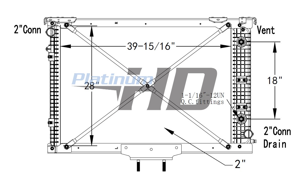 Freightliner Plastic / Aluminum Radiator
